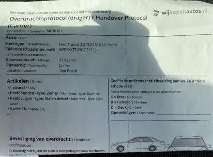 Ford - Transit Custom 2.2 TDCi 92kW L2H1 